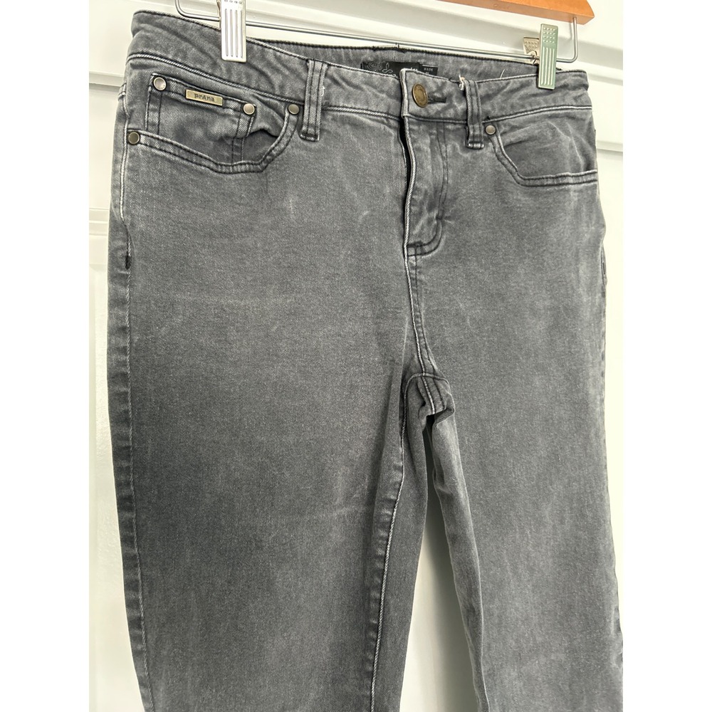 Prana Kara Jeans Womens 6/28 Short Gray Skinny Stretch Denim Pants 1036